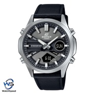 Casio Edifice EFV-C120L-8A EFVC120L-8A Digital Analog Leather Strap Watch for Men