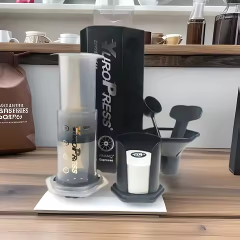 YRP Coffee Maker Portable Espresso Coffee Machine French Press for Car & Home Camping Travel Coffee 