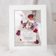 Pressed Flower Frame Graduation Gift/ 6R Double Glass Size/ Red/