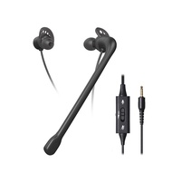 Audio Technica inner earphones headphones ATH-202COM bring the clear voice with attached microphone work from home type high quality sound compact lightweight black or white original authentic Shipping from Japan