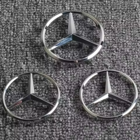 OOO 1pcs 52mm 57mm Car Steering Wheel Badge Emblem Sticker Mercedes Benz Amg W204 W205 W212 W213 W22