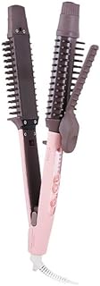 TESCOM elims me Negative Ion 2WAY Straightener Brush Hair Iron (Pink)