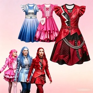 2026 New Style Halloween Descendants Descendants 5cos Girls Flying Sleeve Dress Children Performance