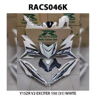 Yamaha Y15 exciter putih dan hijau cover set V2