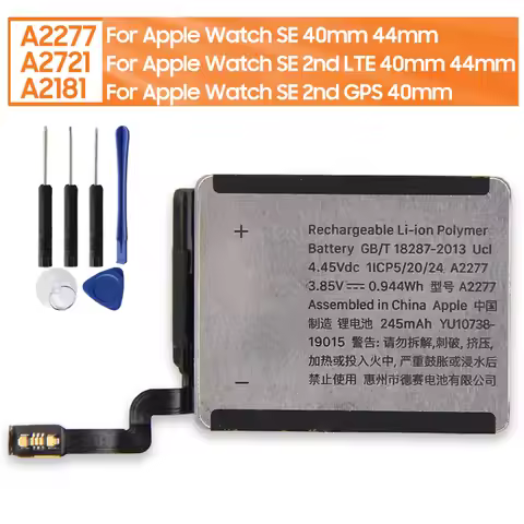 New Battery A2277 A2721 A2181 For Apple Watch SE 40mm 44mm Watch SE 2nd LTE 40mm 44mm Watch SE 2nd G