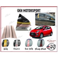 PERODUA AXIA OLD 2014 2017 2020 DOOR WINDOW PILLAR FRONT SIDE MIRROR VENT CHROME GOLD BLACK COVER FR