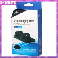 E-WOITD PS4 Controller Charger Fast Charging Dock Gaming Controller Stand Station for Playstation 4 
