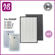 ABIQ แผ่นกรองอากาศ HEPA H13 Filter FZ-A80SFE และ กรองคาร์บอน สำหรับเครื่องฟอกอากาศ sharp รุ่น FU-A80TA