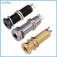 Wor* Guitar Bass 1 4 Barrels Jacks Cylinder Output Jacks Guitar Accessories 6 35mm Stereo Barrels Ja