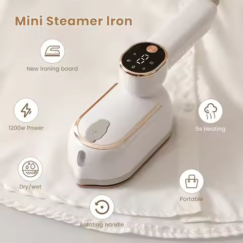 110V/220V Handheld Steam Iron Foldable Garment Steamer 1200W Power Portable 4 Speed Steamer Touch Sc