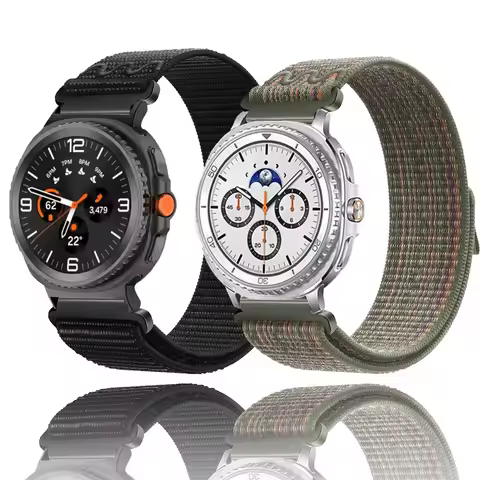 Nylon Braided Loop Band For Samsung Galaxy Watch 8 Classic 46mm Sports Bracelet Wristband For Samsun