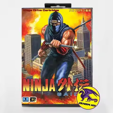 Hot Sale Ninja Gaiden Game Card With JP Box 16bit MD Cart For Sega Mega Drive/Genesis System