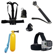 6 in 1 For Gopro Accessories Set Monopod for Go pro Float Bobber Chest Belt For Hero 10 9 8 SJCAM SJ9000 Xiaomi yi EKEN H9 H9R Cam