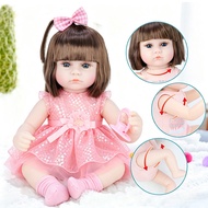 Reborn Baby Silicone Doll Similar to Beautiful Luxury 42 cm 18 Inch em Soft Glue with Baby Simulatio