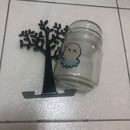 大創耳環樹+玻璃收納罐