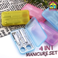 4 pcs Portable Clipper Manicure Set Pedicure Door gift Goodies Box Nail Cutter Nail Scissors Travel Tool Set