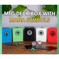 HERSLEEKLAB 3D PRINTED MTG Deck Box with Mana Symbols l INTERCHANGEABLE Colors & Mana Symbol