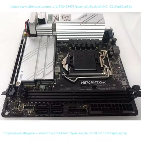 For ASRock Z590M-ITX/AX LGA1200 Mini-ITX Z590 DDR4 Max 64GB PCIe3.0 M.2 HDMI WIFI AX Fit Intel 10/11