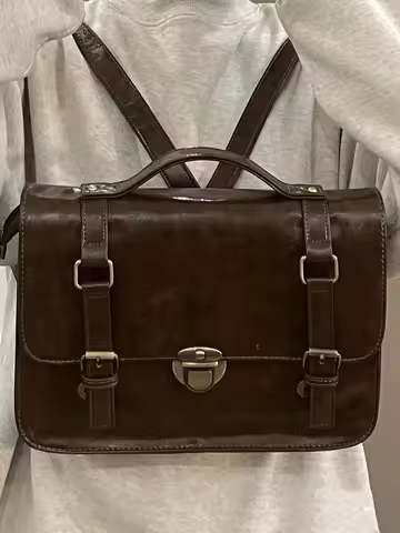 Japan Preppy Style Uniform Shoulder School Bags for Women PU Leather Large Briefcase Tote Handbag Fo