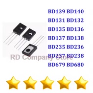 10PCS BD139 BD140 TO-126 BD131 BD132 BD135 BD136 BD137 BD138 BD235 BD236 BD237 BD238 BD679 BD680 TO1