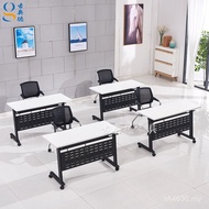 Board Style Movable Steel Wooden Table Long Table Combination Modern Simple Foldable Conference Tabl