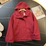NEW 2025 UNIQLO Japanese Single 2024 Spring New Womens Casual Zipper Hooded Jacket Jacket Jacket Wat