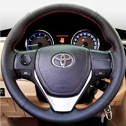 Customize Microfiber Leather Car Steering Wheel Cover For Toyota 2013-2018 Corolla 2014-2019 Corolla