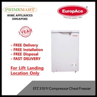 EuropAce 3101Y Compressor Chest Freezer + 1 year warranty