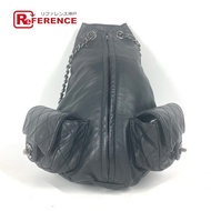 香奈兒 1720**** 雙口袋菱格紋拉鍊鏈條背包