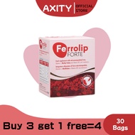 [buy 3 get 1]Ferrolip FORTE Iron Supplement Complex Vitamin Supplement Lemon Flavor  (30 Sachets)缓解疲