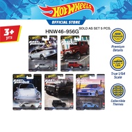 Hot Wheels Fast & Furious Sold As Set 5 Cars ฮอตวีล รถรุ่นฟาสต์แอนด์ฟิวเรียส ขายยกชุด 5 คัน HNW46 (