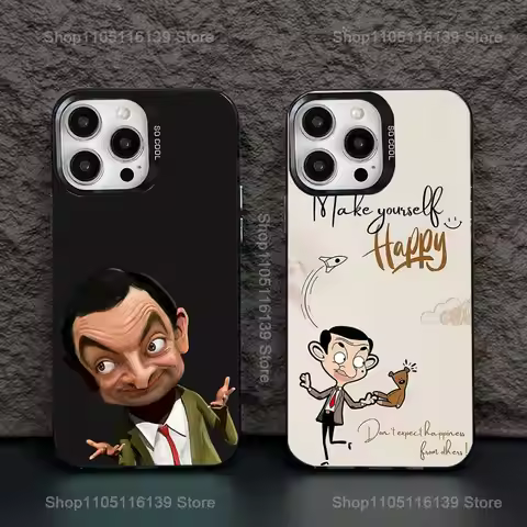 Funny Mr B- BeanS Phone Case For iPhone 16,15,14,13,12,11,Pro,XS,Max,Plus,Mini,SE Black Candy Matte 