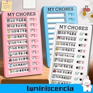 LUMINISCENCIA My Chores Checklist, Self-discipline Detachable Daily Planner Memo, Reusable Plastic M