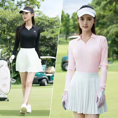 PGM Women’s Golf Outfit - New Autumn-Winter Collection - Long-Sleeved Form-Fitting Tennis Top for Wo