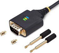 StarTech 1ft/30cm USB to Serial Adapter Cable, COM Retention, FTDI, USB-A to DB9 RS232, Interchangea