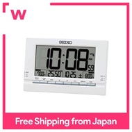 Seiko Clock Alarm Clock Table Clock Digital Radio White 112 x 173 x 54mm SQ323W