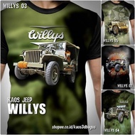 Jeep Willys T-shirt Automotive Offroad Indonesia Community Jeep Mania Mobil 4x4 Fashion Men 4wd