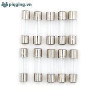 Piqging 10pcs Glass Tube Fuse 5mm x 20mm 1.6A T1.6A 250V Slow Blow 1.6Amps VN
