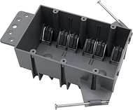 Three Gang Electrical Outlet Box,Gray Electrical OutletPlastic Boxes 44 Cu.in.for Home Improvement,E