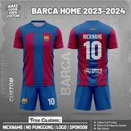 Premium B4rrcaa Home Football Jersey 23 - 24 Free Custom Name & Back Number