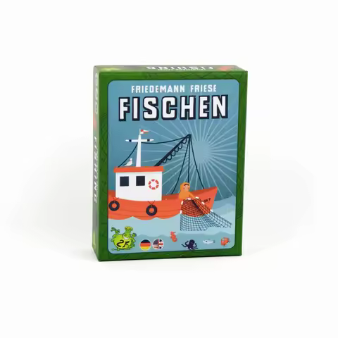 English & German Games: Fishing - Trick Taking Card Game, Ocean Theme, Card Drafting & Point Collect