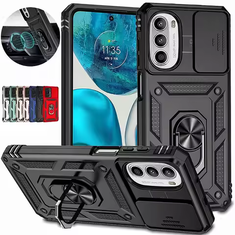 For Motorola G52 G82 Case Shockproof Armor Slide Camera Protect Funda For Moto G52 G82 G 52 82 Magne