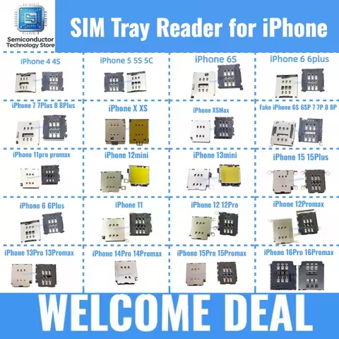2Pcs SIM Card Slot Socket For iPhone 13mini