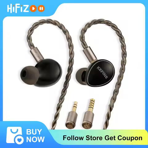 KEFINE Quatio 2DD+2BA Hybrid Drivers In-ear Earphones With Replaceable Tuning Nozzles 3.5mm+4.4mm Ca