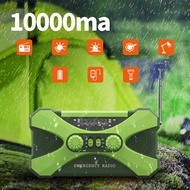 ☫㍿▩Multifunctional Hand Crank Electric Generator Portable Radio AM/FM/NOAA Emergency Radio USB Solar
