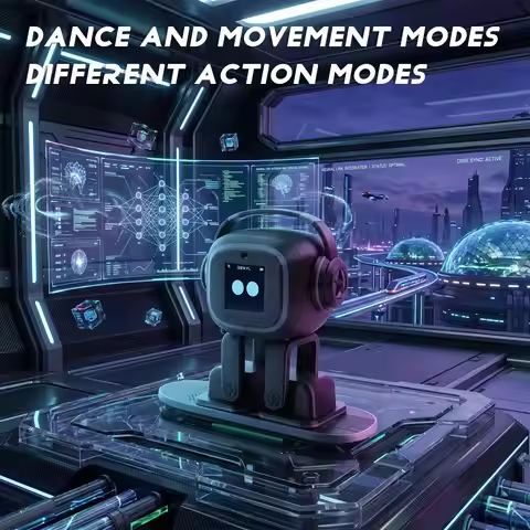 EMO AI Robot Interactive Assistant, Companion Desktop Gift, Multilingual Smart Chat, Dancing Functio