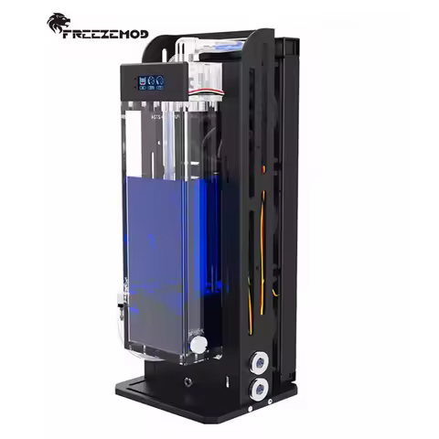 FREEZEMOD AIO Water Cooling Module DC Pump 12/24V 7/9-meter lift And Integrated Water Tank Capacity 