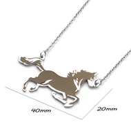 DC009 Stainless steel necklace shaped like a horse in the 12 zodiac animals