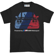 Baju Kaos BMW E30 Powered by BMW MotoSport T-Shirt Unisex Graphic Cotton Short Sleeve T-Shirt S-5XL