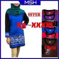 MUSLIMAH COTTON XS~XXXXL *BUNGA LOTUS